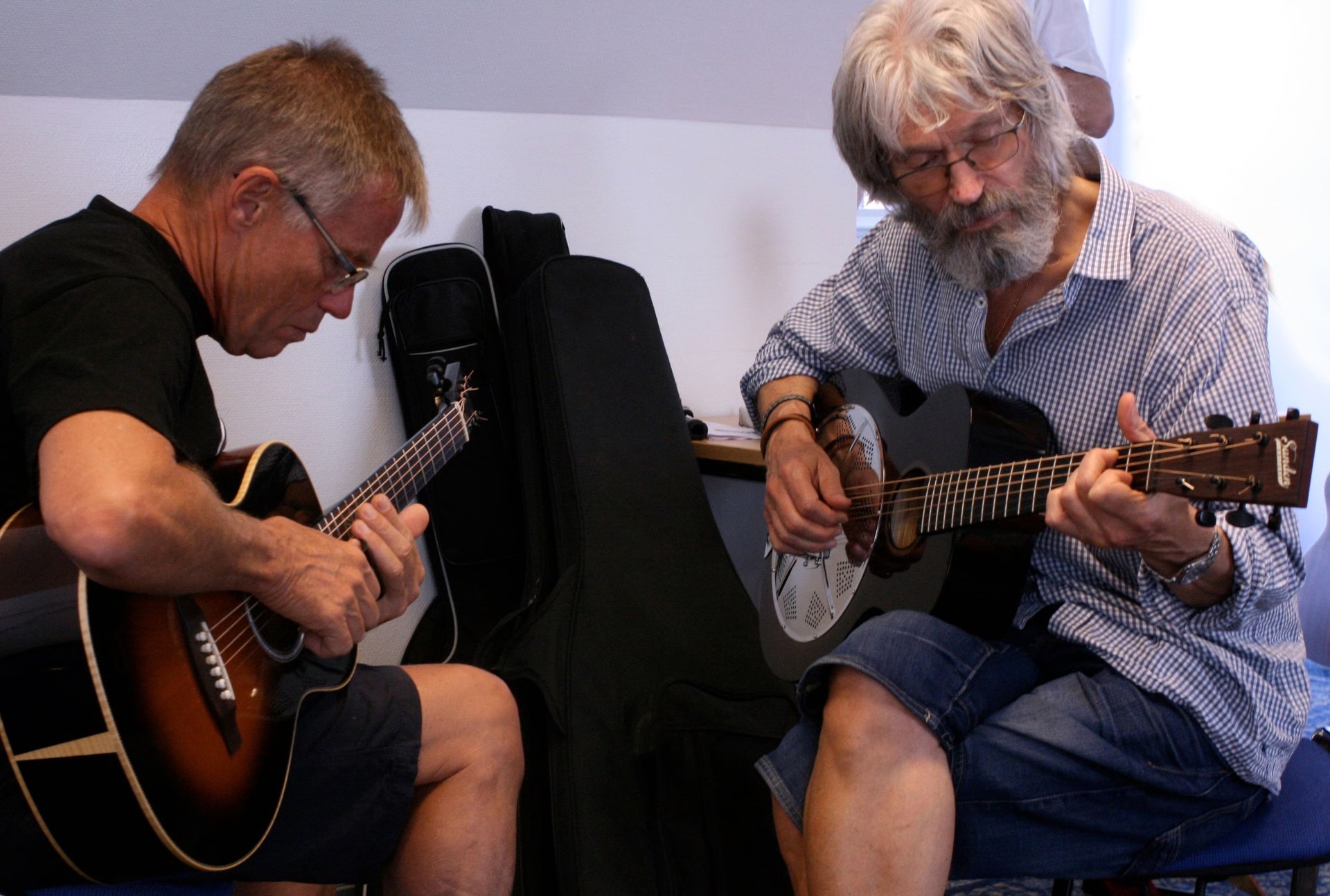 Two players practicing together