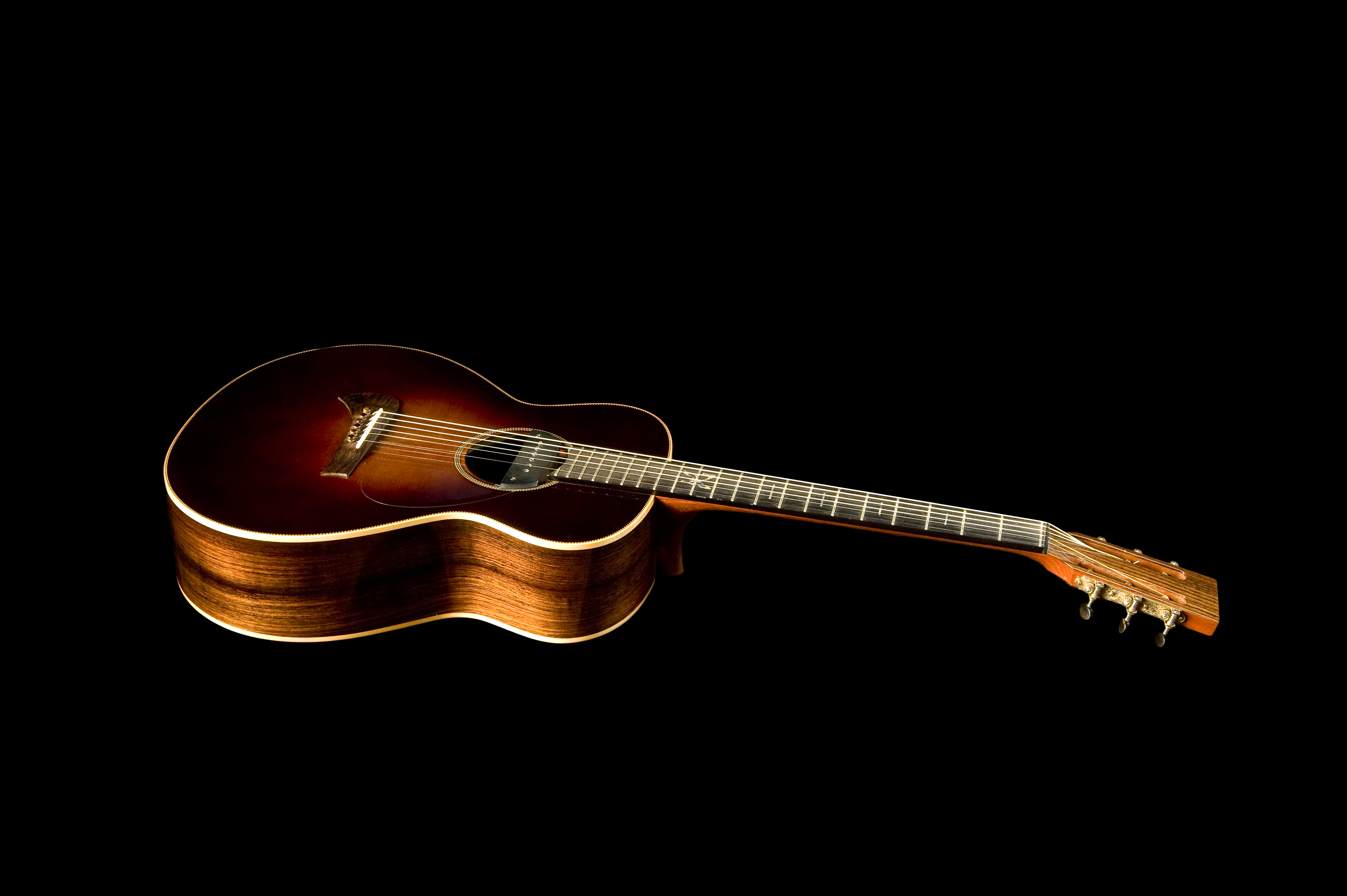 Mac's main Sandén acoustic — spacey angle