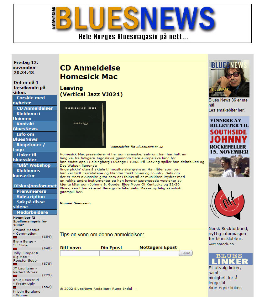 BluesNews Norway review scan